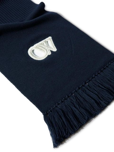 Off-White OW-motif wool scarf - Black