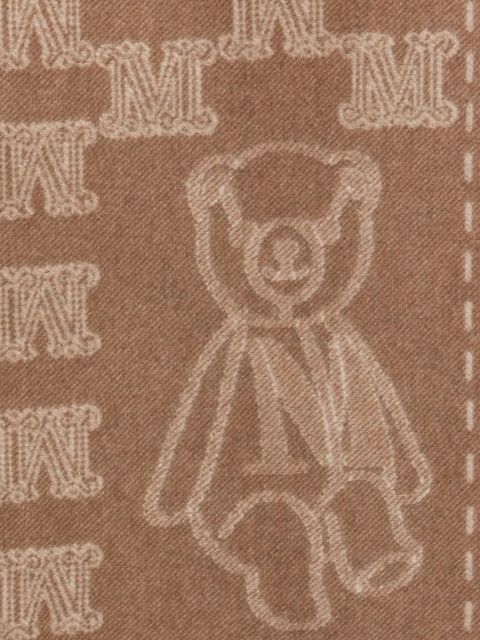 Max Mara teddy-motif cashmere scarf - Neutrals - zdjęcie produktu nr 2