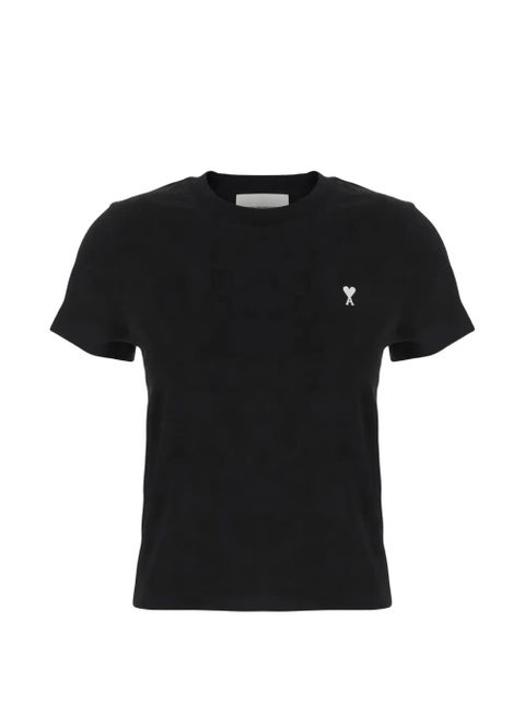 AMI Paris Ami De Coeur embroidered T-shirt - Black - zdjęcie produktu nr 1