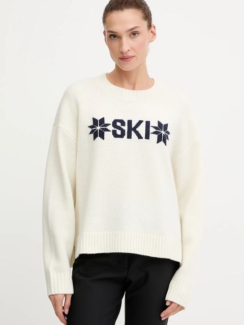 Helly Hansen sweter z dodatkiem wełny BLISS kolor beżowy ciepły 54604 - zdjęcie produktu nr 1