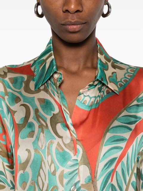ETRO button-fastening patterned shirt - Orange