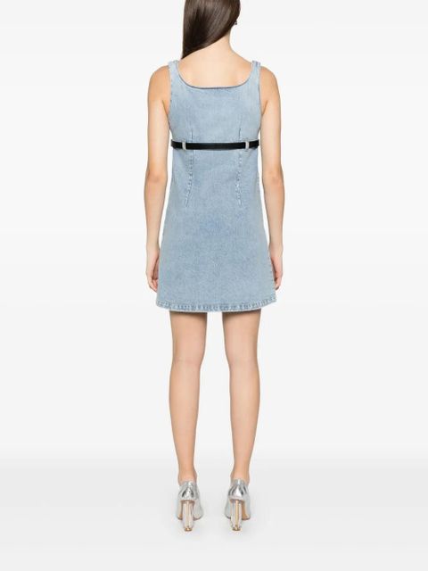 Coperni belted denim mini dress - Blue