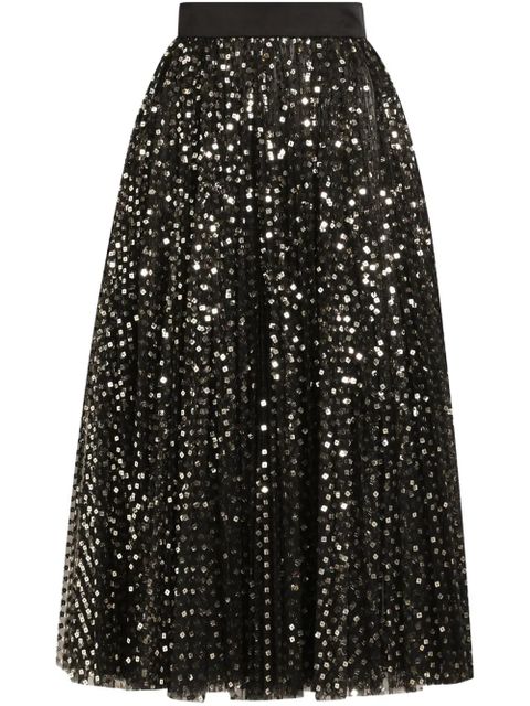 Dolce & Gabbana sequin-embellished skirt - Black - zdjęcie produktu nr 1