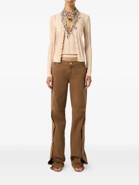 Blumarine knitted V-neck top - Neutrals - zdjęcie produktu nr 2