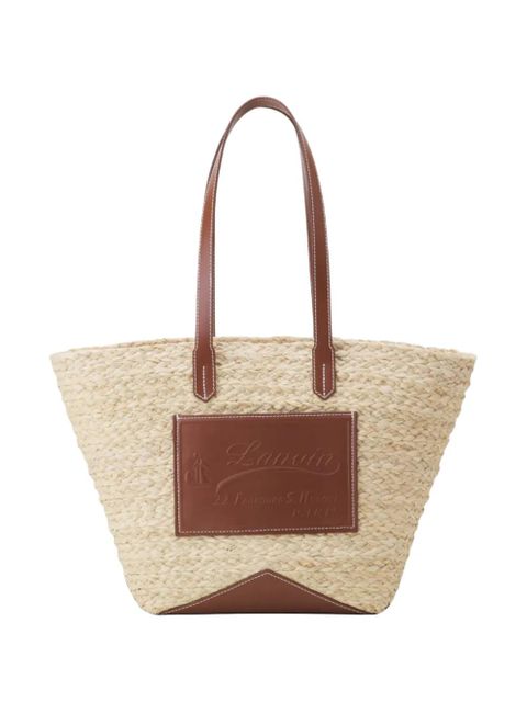 Lanvin medium Catch logo-patch tote bag - Neutrals - zdjęcie produktu nr 1