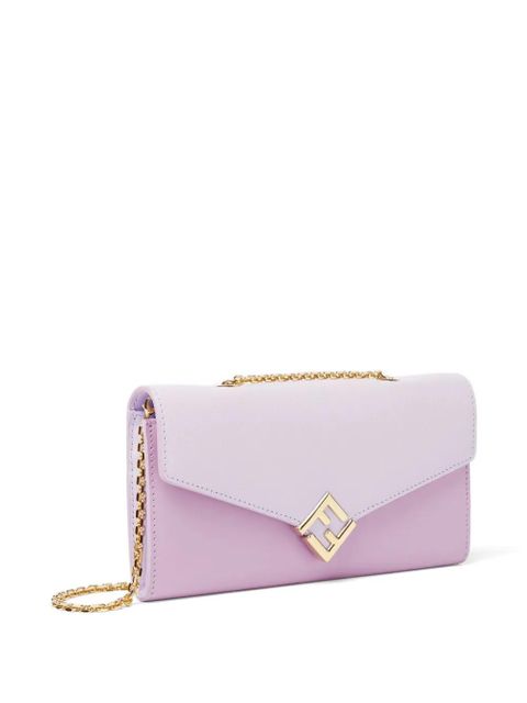 FENDI FF Diamonds leather clutch bag - Purple