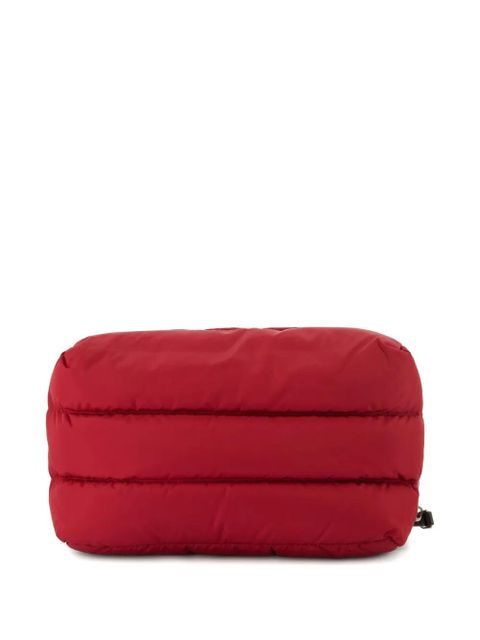 Moncler Caradoc quilted logo-plaque beauty case - Red