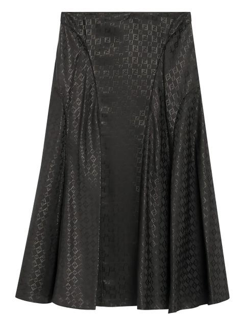 FENDI FF-jacquard midi skirt - Brown - zdjęcie produktu nr 1