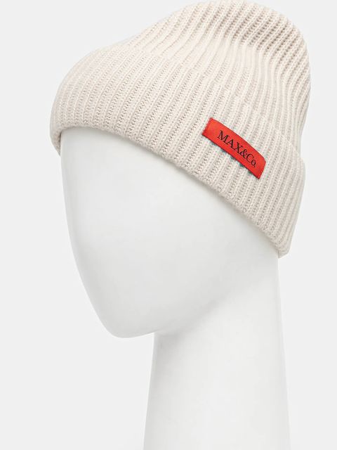 MAX&Co. czapka wełniana kolor beżowy 2526576057200 - zdjęcie produktu nr 2