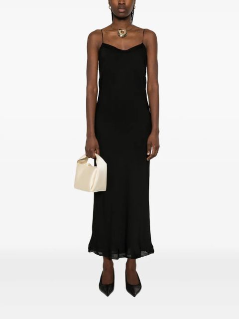 TOTEME satin slip maxi dress - Black - zdjęcie produktu nr 2