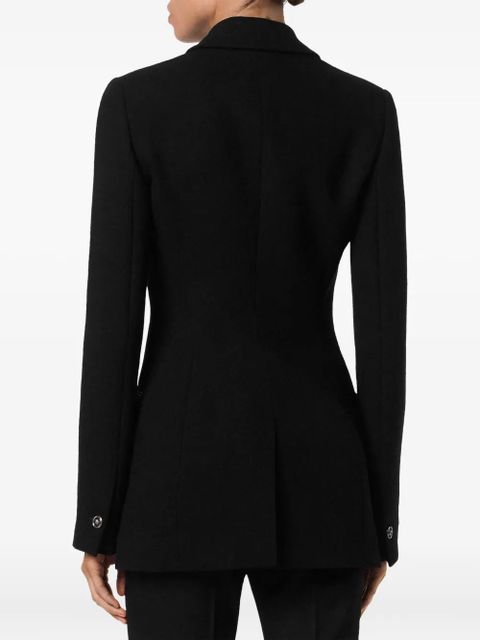 Versace embellished pocket wool jacket - Black