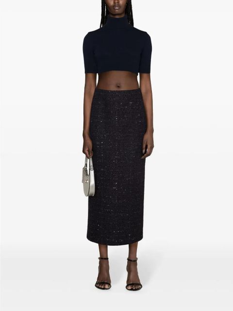 Valentino Garavani VLogo virgin wool top - Blue - zdjęcie produktu nr 2