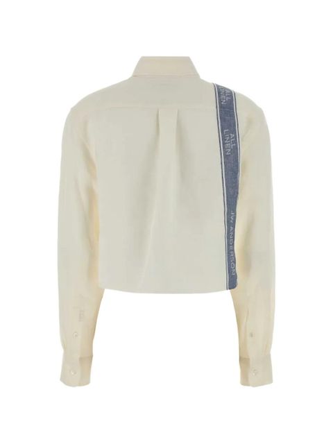 JW Anderson cropped stripe-detail shirt - Neutrals - zdjęcie produktu nr 2