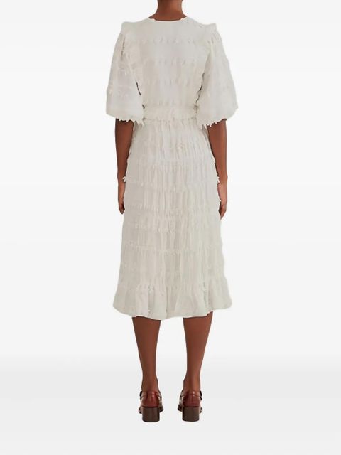 FARM Rio ruffles trim dress - White