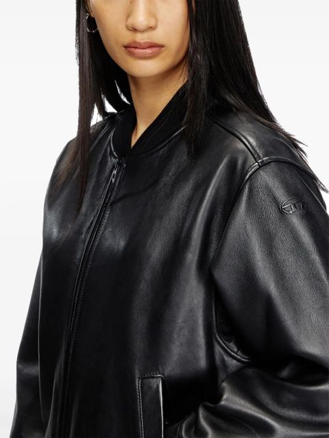 Diesel L-Ilyan leather jacket - Black