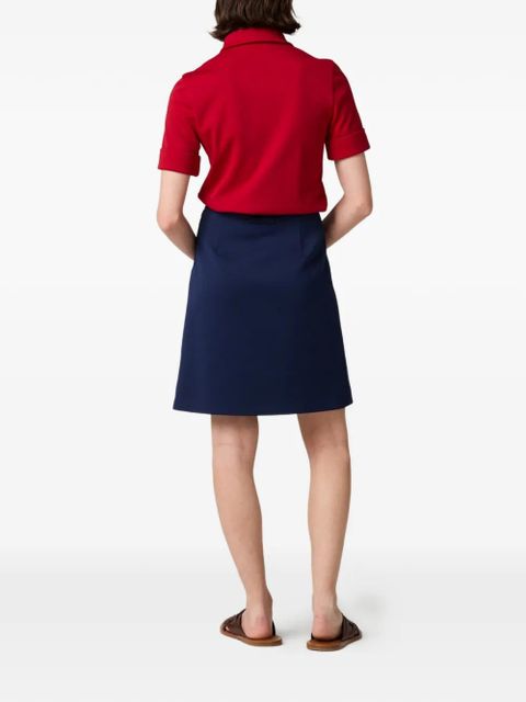 Miu Miu point collar embroidered top