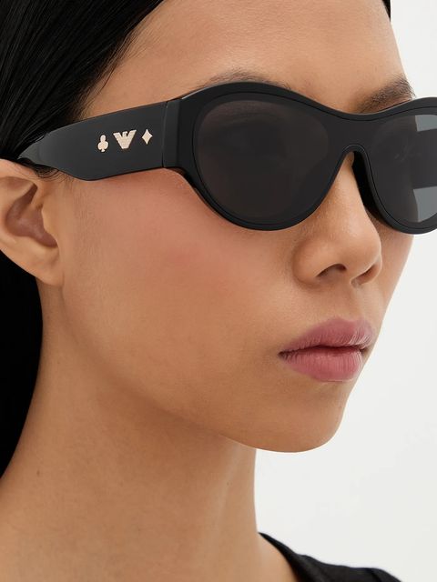 Emporio Armani okulary przeciwsłoneczne damskie kolor czarny 0EA4265U