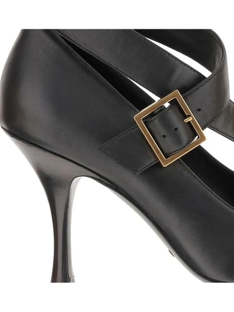 KHAITE 85mm leather heeled pumps - Black