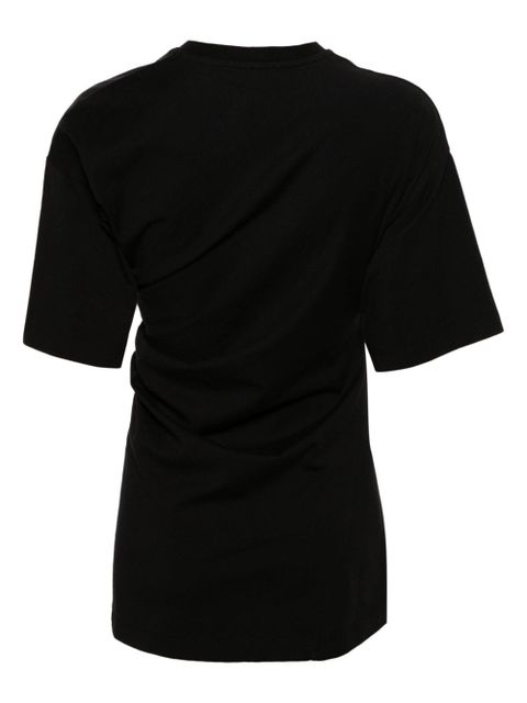 TOTEME asymmetric organic cotton T-shirt - Black - zdjęcie produktu nr 2