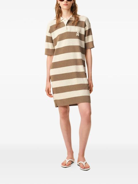 AMI Paris cotton polo dress Ami de Coeur patch - Neutrals - zdjęcie produktu nr 2