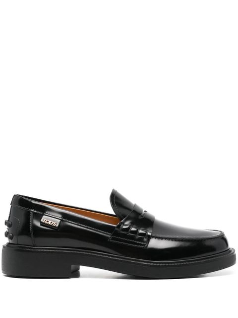 Tod's logo-lettering loafers - Black - zdjęcie produktu nr 1