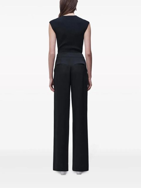 Simkhai Kyra high-waisted crepe trousers - Black