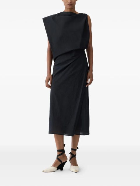 Jacquemus draped midi dress - Black - zdjęcie produktu nr 2