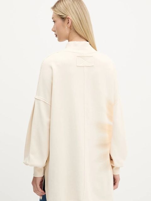 Desigual bluza bawełniana FLOR damska kolor beżowy wzorzysta 25WWSK10 - zdjęcie produktu nr 2