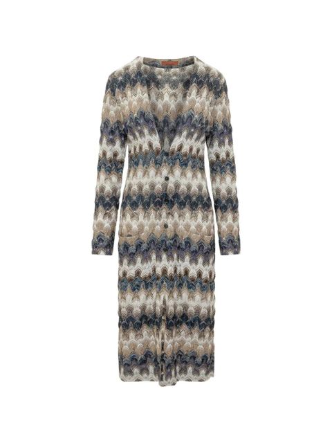 Missoni zigzag-knit metallic-thread cardigan - Neutrals - zdjęcie produktu nr 1