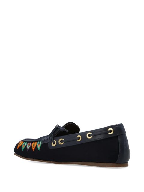 ETRO embroidered eyelet sneakers - Blue