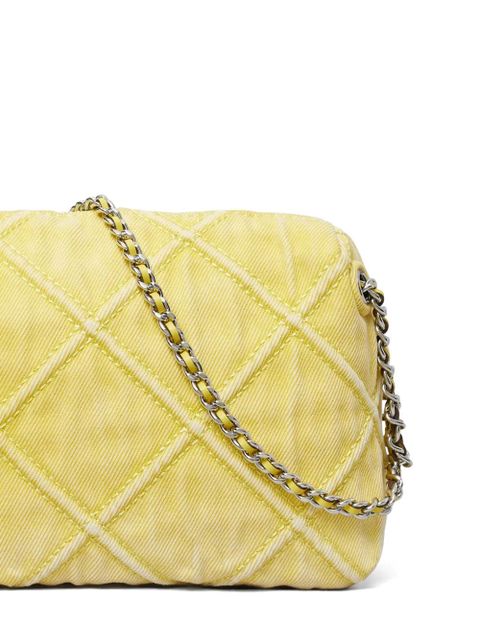 Tory Burch Fleming denim soft crossbody bag - Yellow