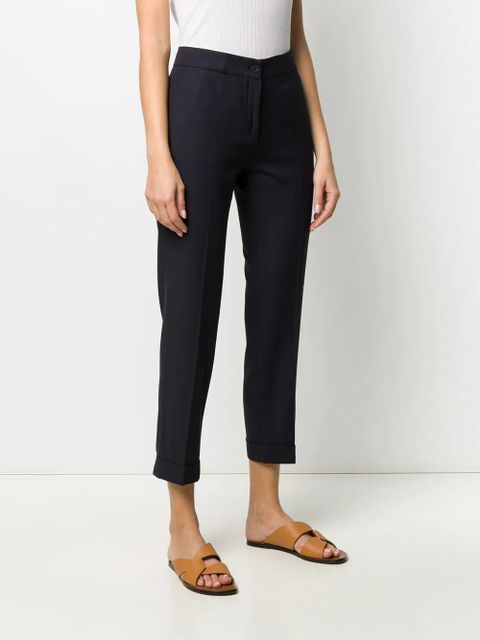 ETRO cropped tailored trousers - Blue