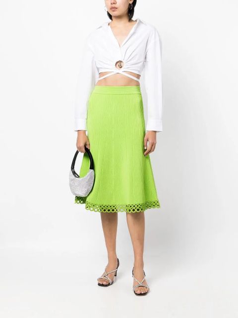 Simkhai A-line ribbed midi skirt - Green - zdjęcie produktu nr 2
