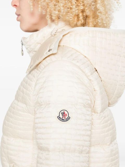 Moncler hooded quilted jacket - Neutrals