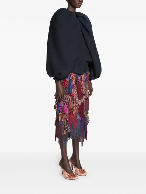 DRIES VAN NOTEN balloon-sleeve jacket - Blue - zdjęcie produktu nr 2