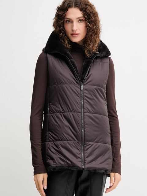 Save The Duck bezrękawnik NIVES kolor brązowy zimowy D82493W.FURY21 - zdjęcie produktu nr 2