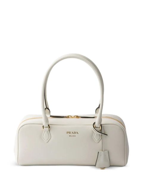 Prada medium leather top-handle bag - White - zdjęcie produktu nr 1