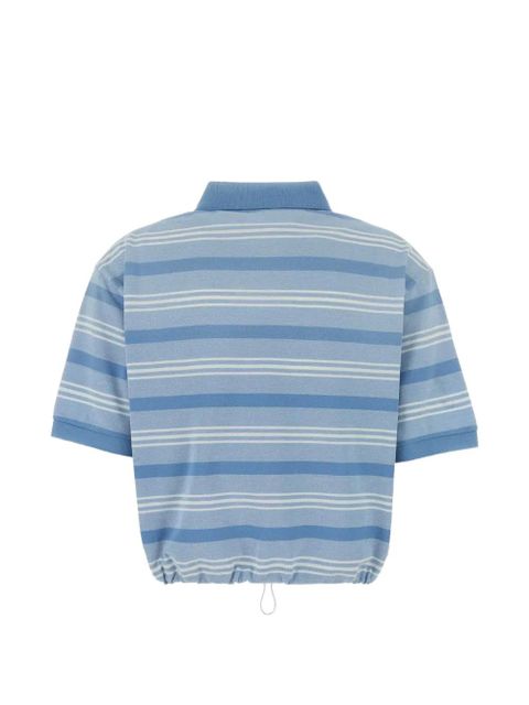 Prada embroidered striped polo shirt - Blue - zdjęcie produktu nr 2