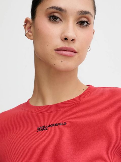 Karl Lagerfeld Jeans longsleeve kolor pomarańczowy B1W17050 - zdjęcie produktu nr 2