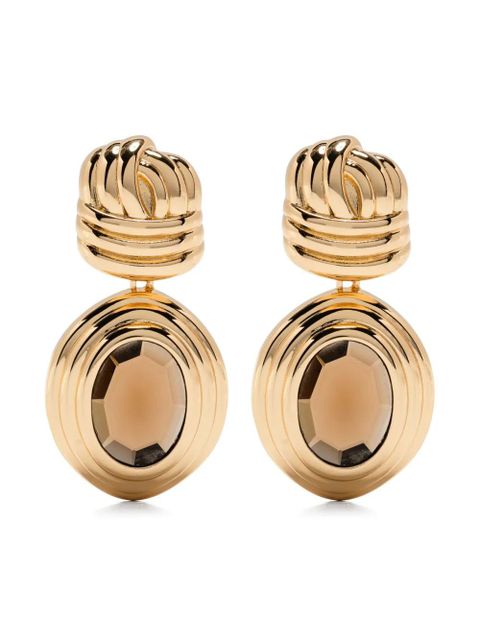 Self-Portrait twisted-detail earrings - Gold - zdjęcie produktu nr 1