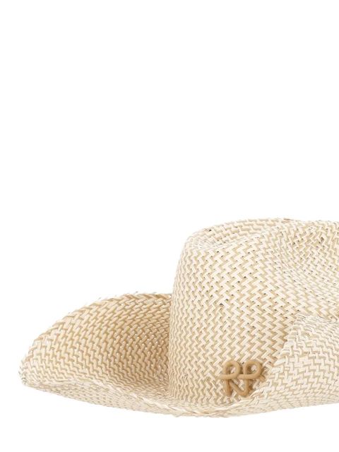 Ruslan Baginskiy monogram-embellished woven cowboy hat - Neutrals - zdjęcie produktu nr 2
