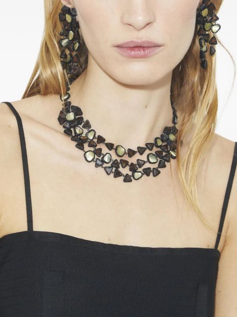 Tory Burch Curiosity Triple Strand necklace - Black