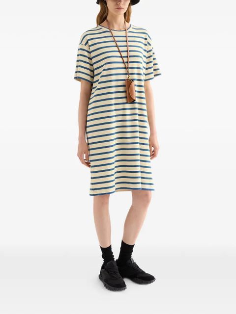 Jil Sander striped cotton dress - Neutrals - zdjęcie produktu nr 2