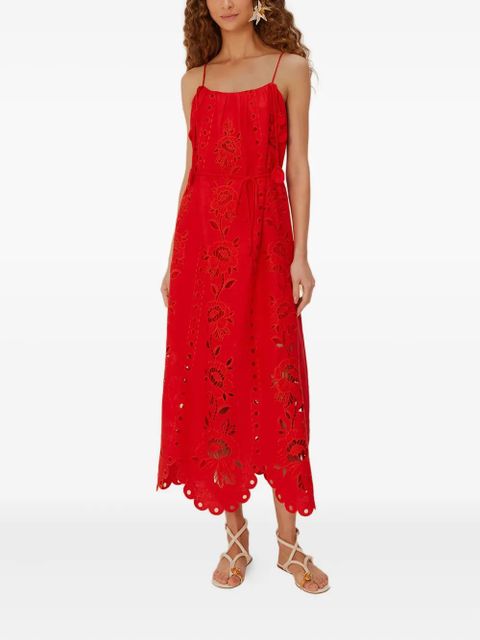 FARM Rio floral-embroidered midi dress - zdjęcie produktu nr 1