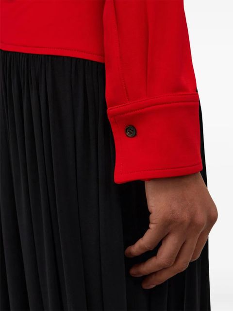 Ferragamo button-up asymmetrical dress - Red