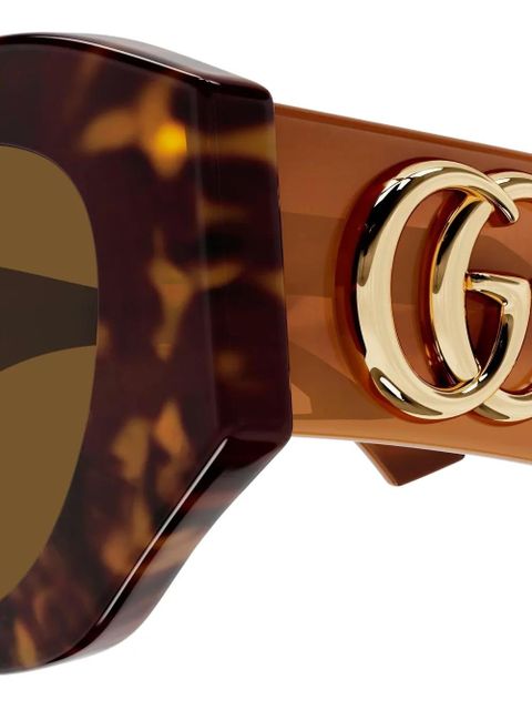 Gucci Eyewear geometric logo sunglasses - Brown - zdjęcie produktu nr 2