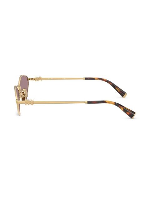 Miu Miu Eyewear geometric-frame sunglasses - Gold