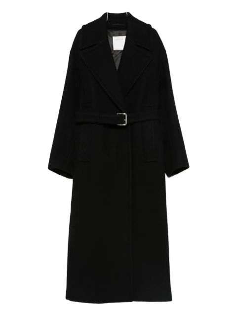 Sportmax virgin-wool belted coat - Black
