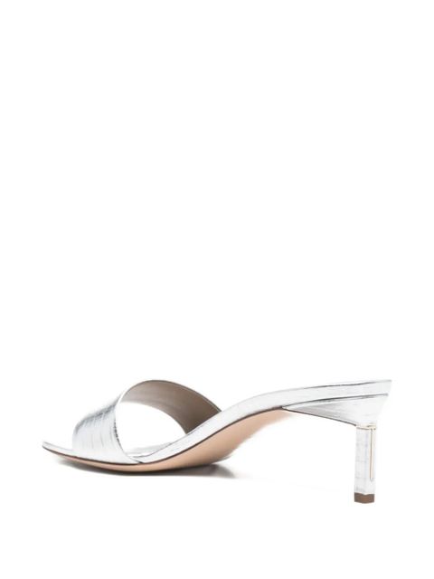 TOM FORD metallic-finish leather sandals - Silver