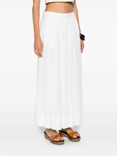 Chloé linen maxi skirt - White